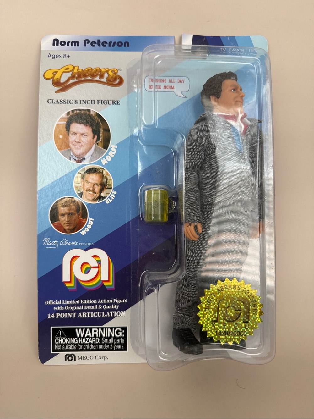 Cheers Norm Peterson 8" Action Figure - Gray Suit
